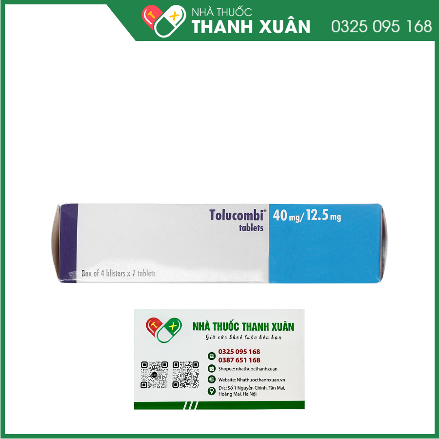 Tolucombi 40mg/12,5 mg Tablets điều trị tăng huyết áp vô căn